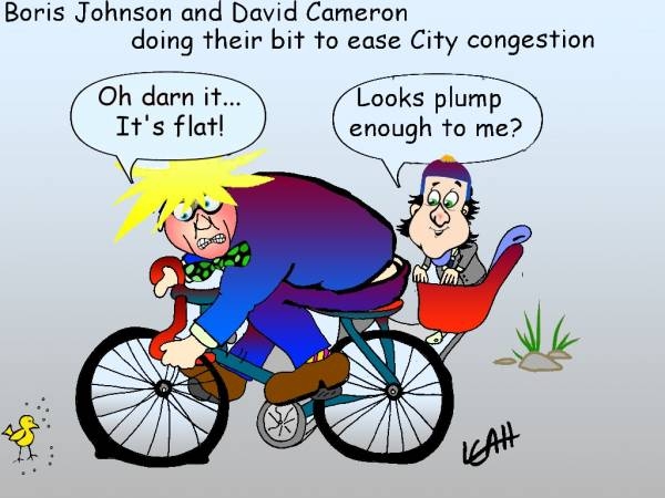 bike rider cartoon. a ike ride together.